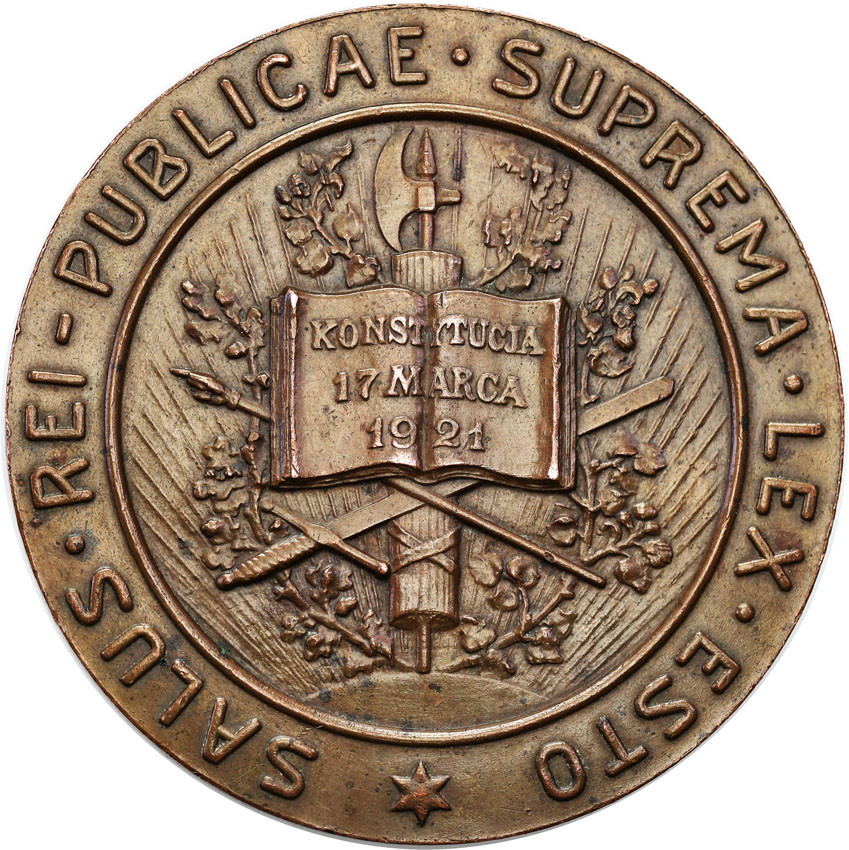 II RP. Medal Pierwsza rocznica uchwalenia Konstytucji Marcowej 1921 – 1922